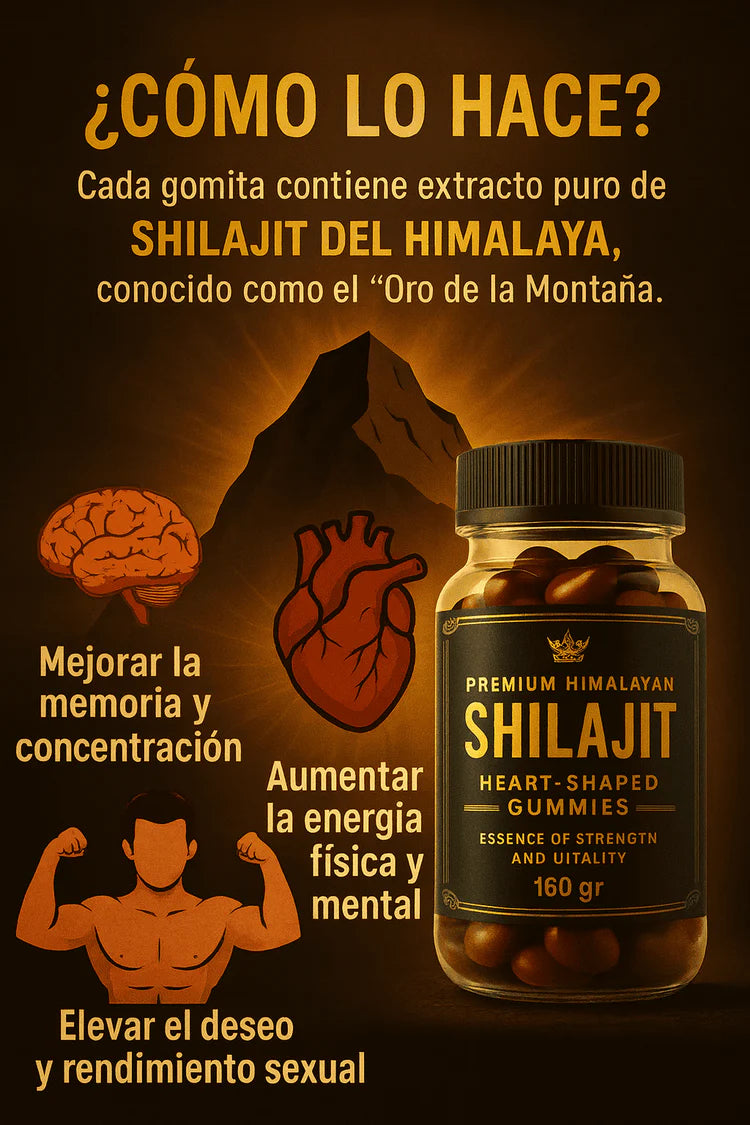 Gomas Shilajit: Energía y claridad mental al instante, vitalidad que dura 🔋💪🏼🤸